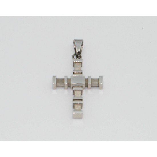 Tiered cross with textured and smooth design